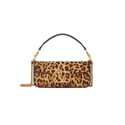 VALENTINO GARAVANI LOCO LEOPARD CALF HAIR SHOULDER BAG W2B0K30XQVK9F (27*13*6cm)